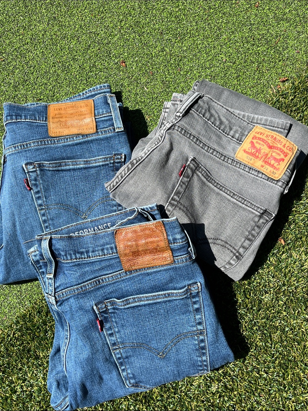 Bundle of Levi’s 32x32 Men's 514, 3 pair blue & grey - Picture 10 of 13